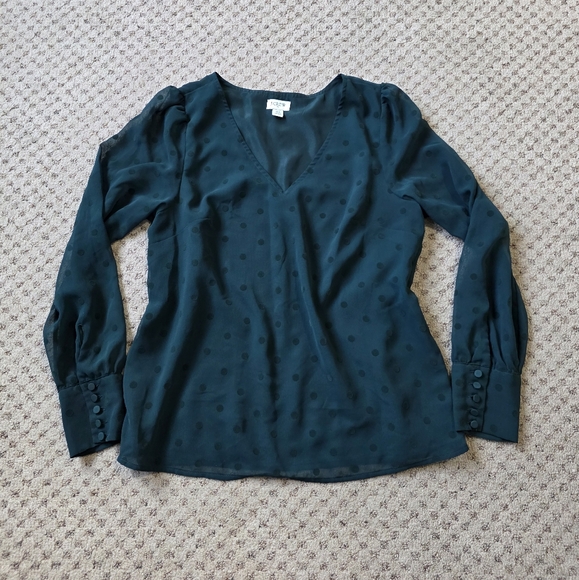 J. Crew Tops - J. Crew polkadot long sleeve